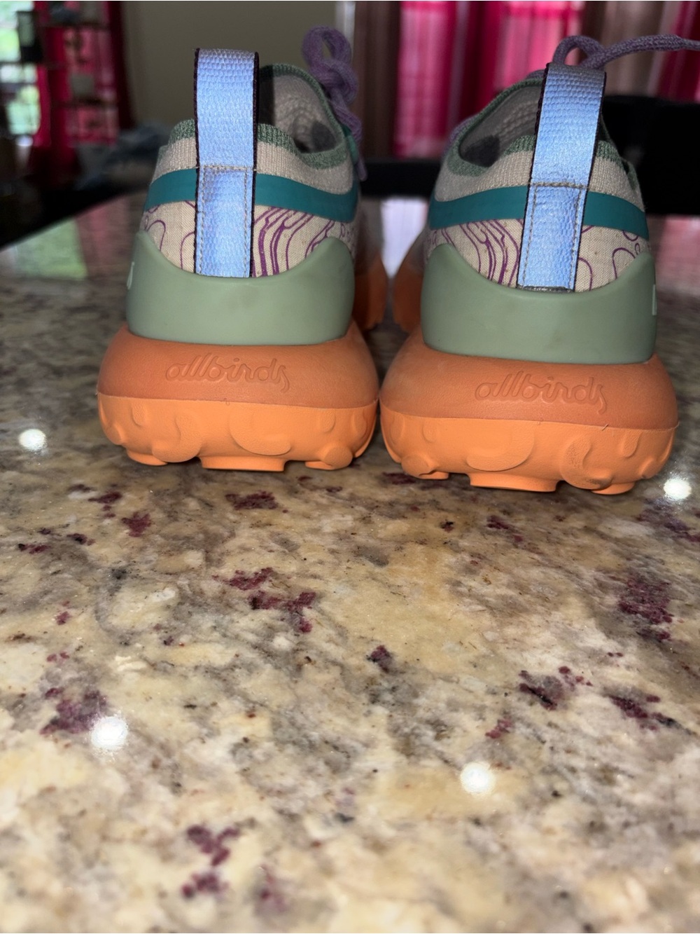 Allbirds Swiftlite Trainer in Beige with Teal, Purple & Orange Accents - Picture 7 of 10